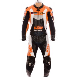 KTM Racing Pro Classic Orange Black Motorcycle Biker Leather Suit